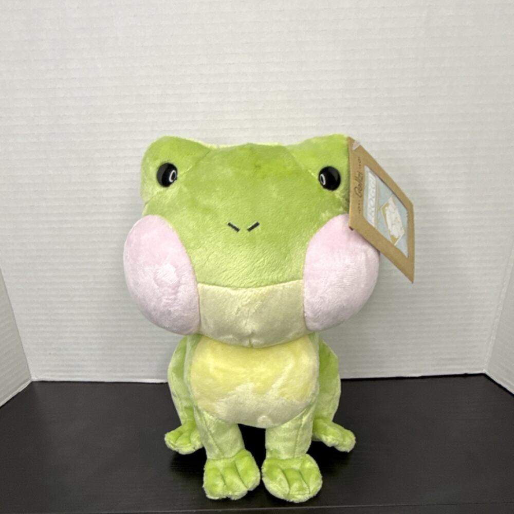 Bellzi Froggi Medium Green Frog Plush Stuffed Animal Washable Toy
